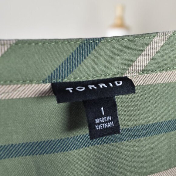 Torrid Stripe Mini Challis High-Low Shirt Dress - 1 - Picture 10 of 10